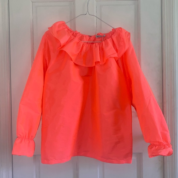 Batsheva Poppy Blouse in Neon Sunset Taffeta Size 8 - Picture 2 of 4